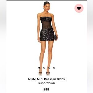 Superdown black sparkle mini